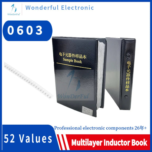 SMD Multilayer Ceramic Inductor Kit 0603 Chip Inductance Assorted Kit Sample Book 0201 0402 0805 1206